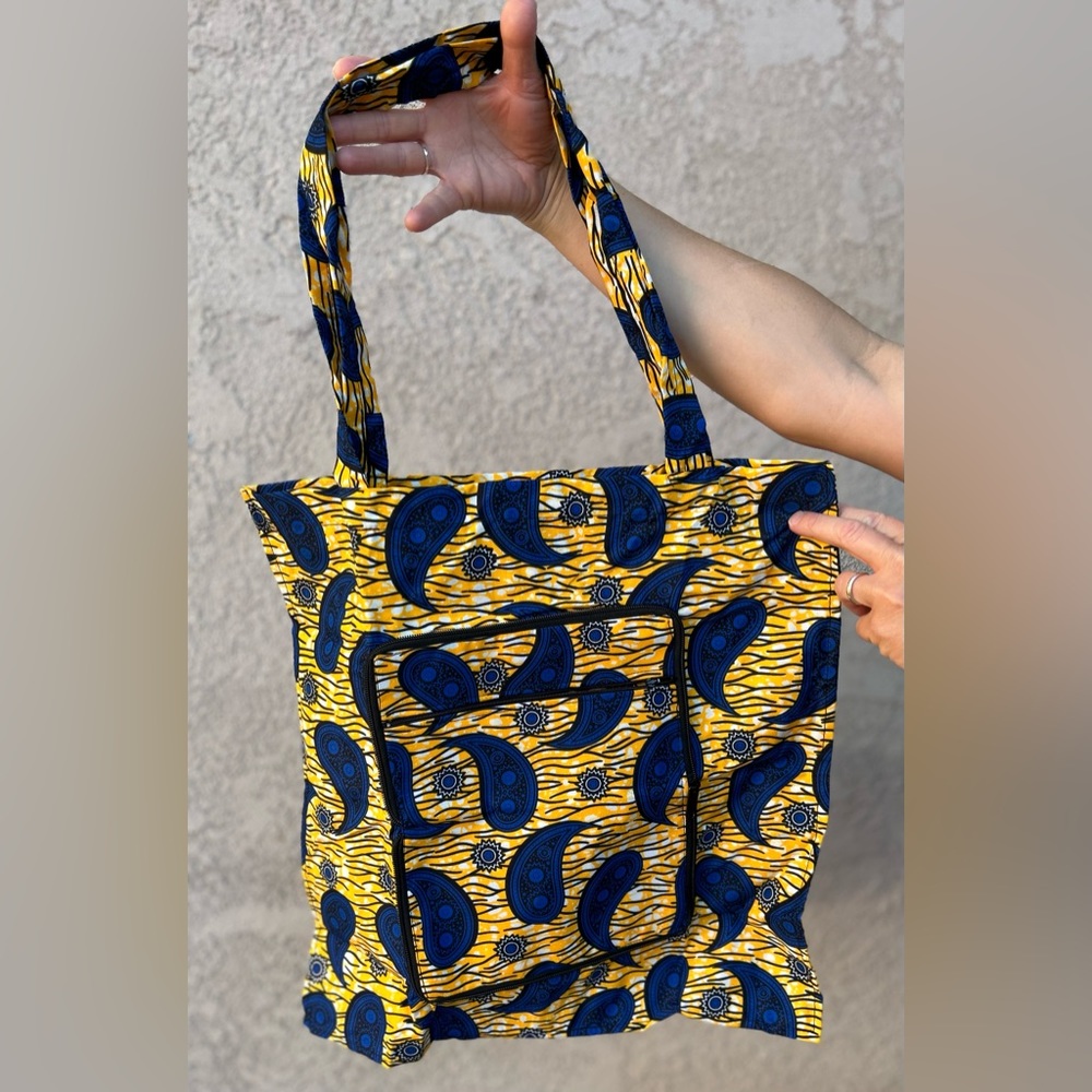 NW 💯 Cotton Vlisco African Fabric Clutch & Tote in One ☝️